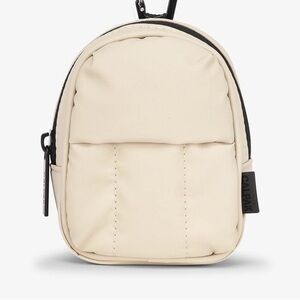 Calpak Luka Backpack Zip Bag Charm in Oatmeal